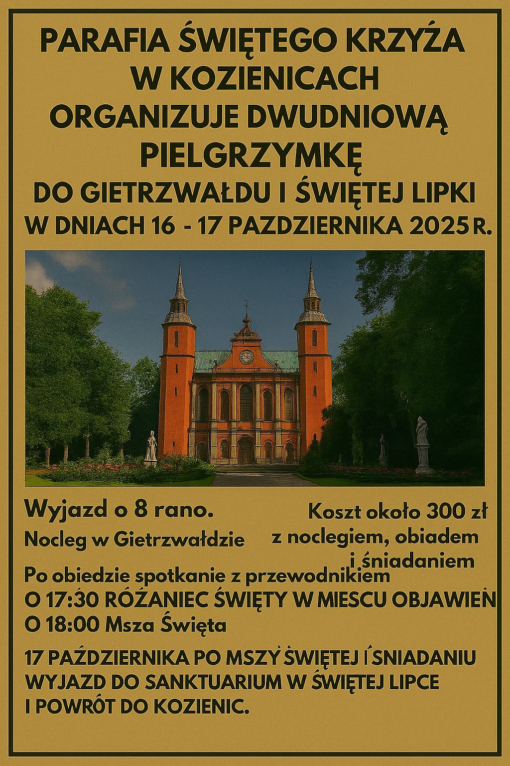 Plakat Pielgrzymka Gietrzwałd JPG